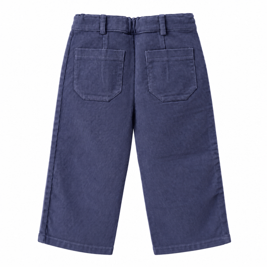 Corduroy wide trousers