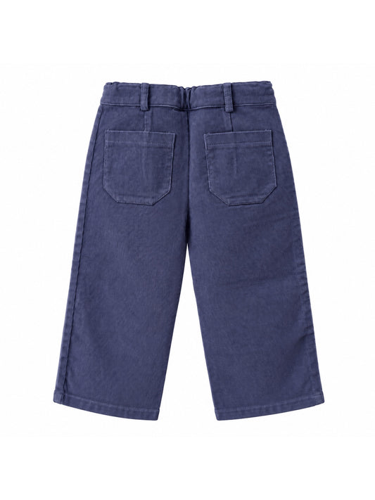 Corduroy wide trousers