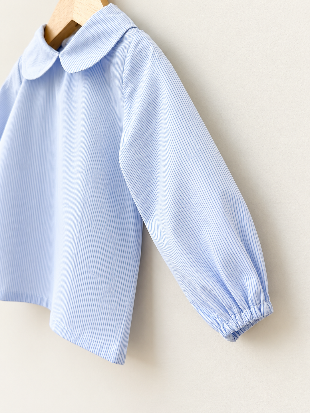 Peter Pan Shirt in Blue Stripe