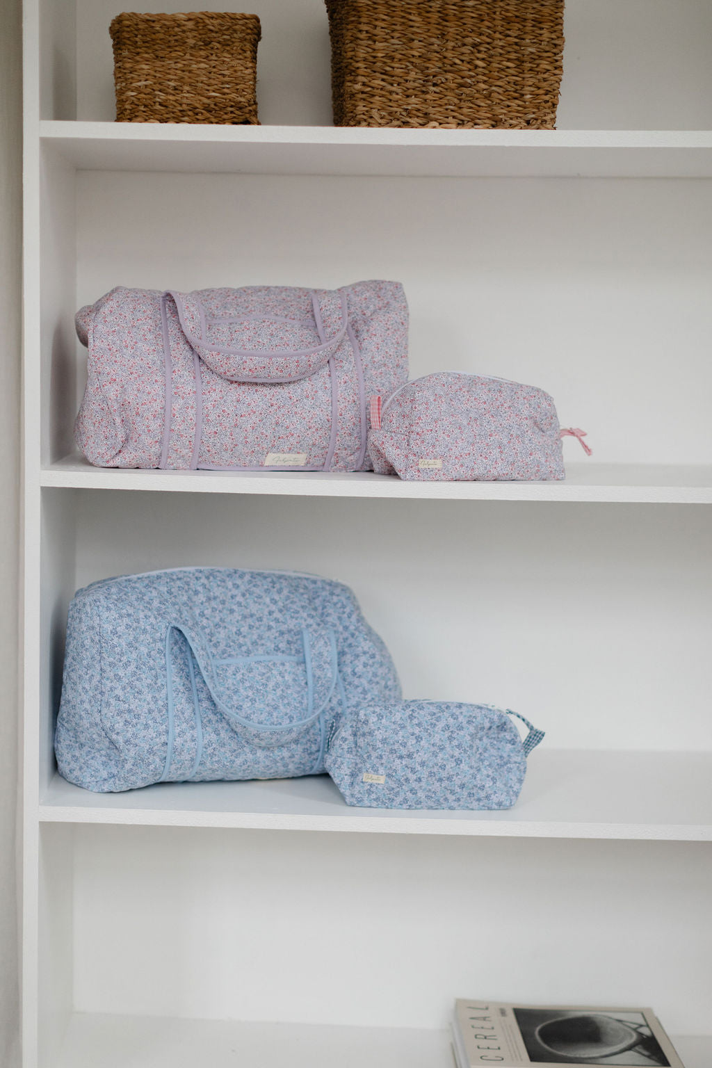 Floral toiletry in blue