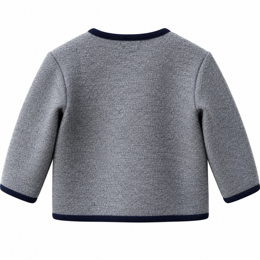Wool Jacket in Grey and Navy