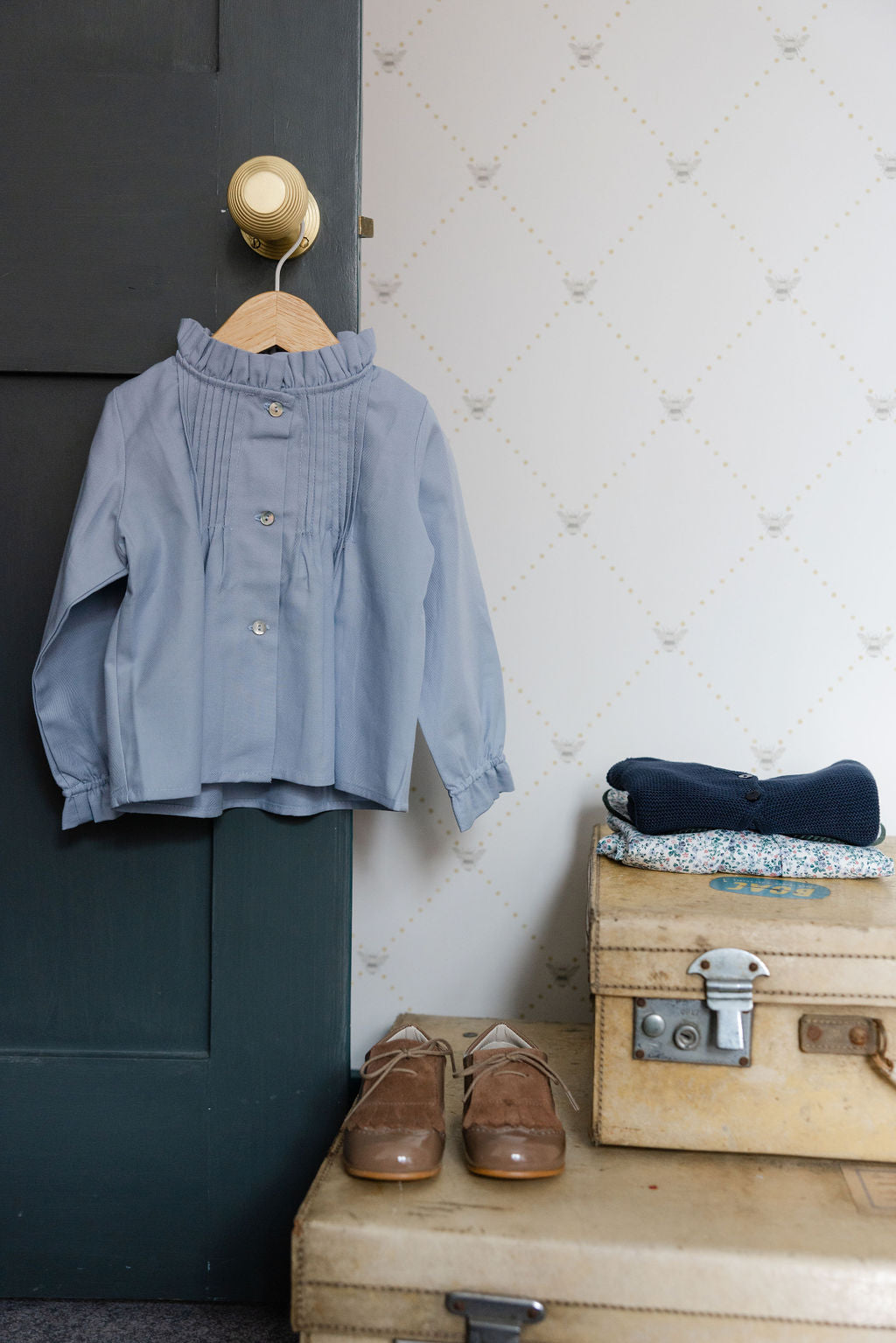Ruffle collar blouse