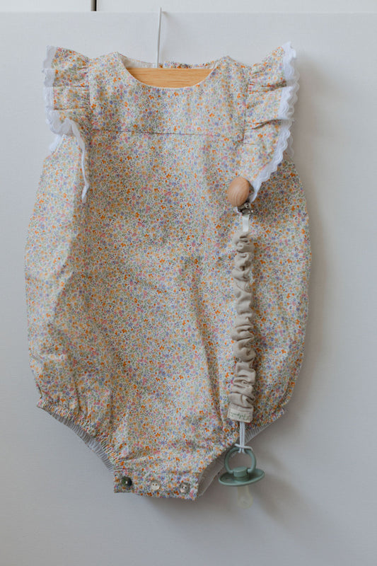 Floral ruffle romper
