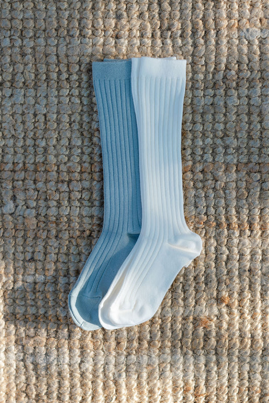 Basic ribbed knee-high socks