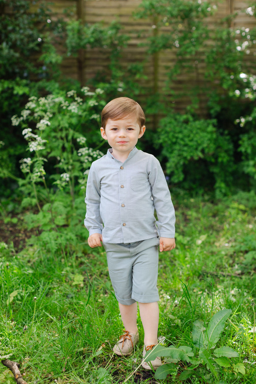 Shorts in lead blue