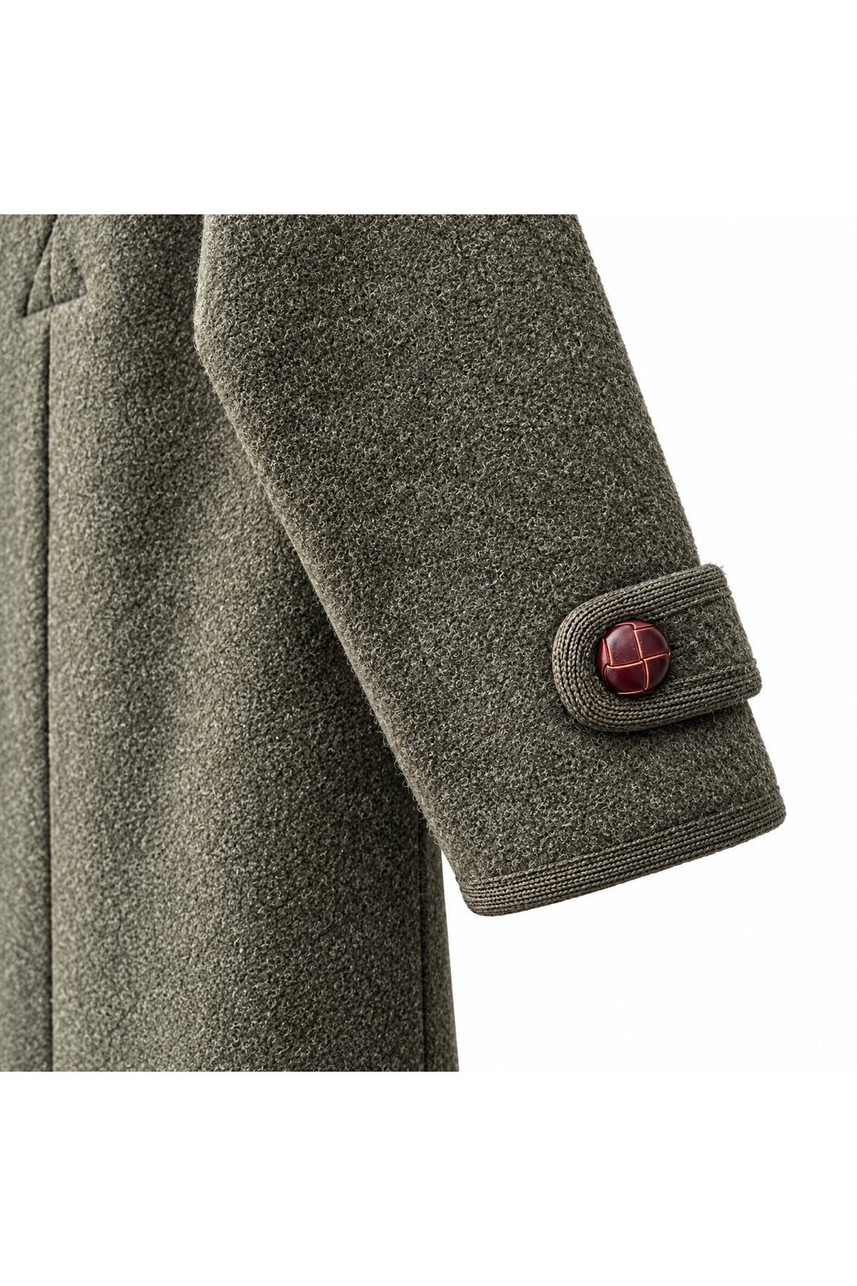 Wool Coat in Forest Green