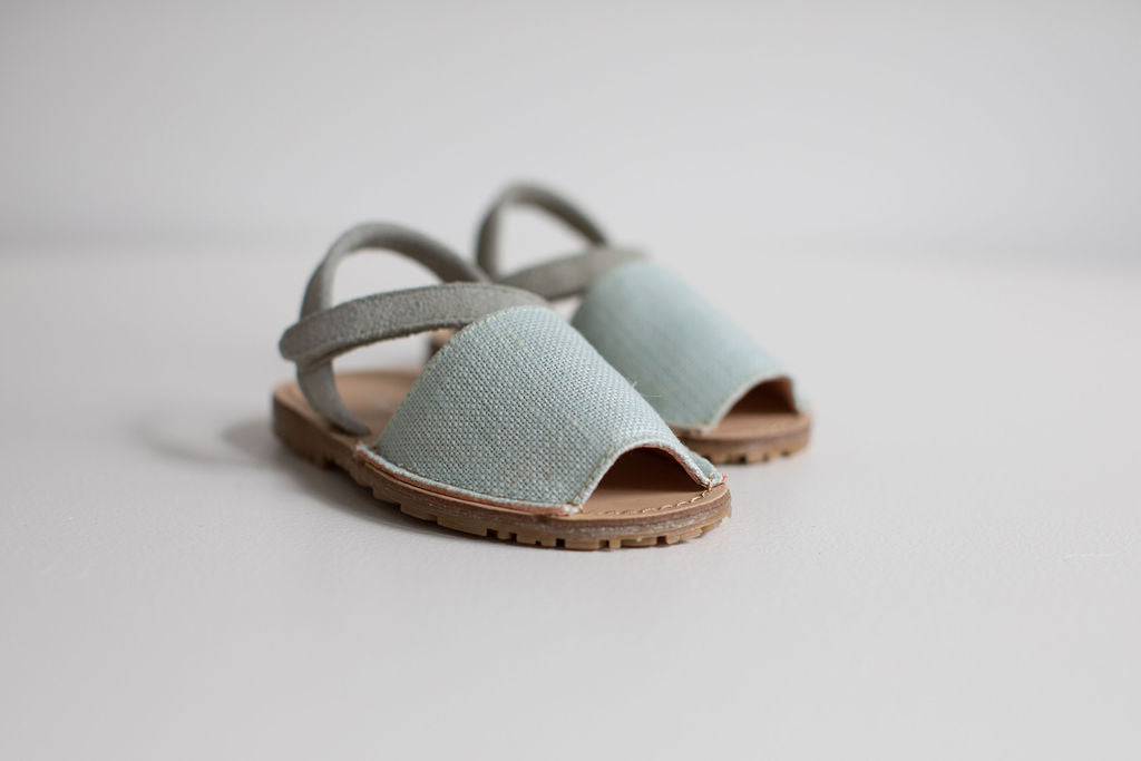 Menorcan sandals in sage