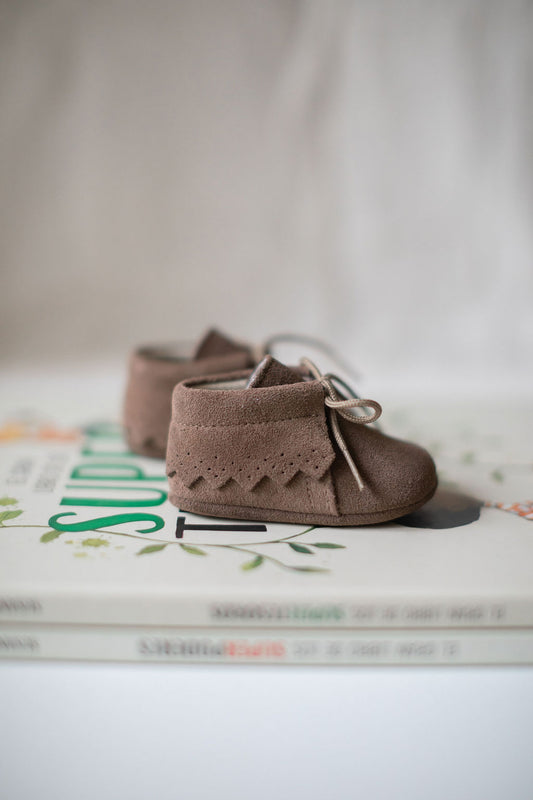 Pram Booties in taupe