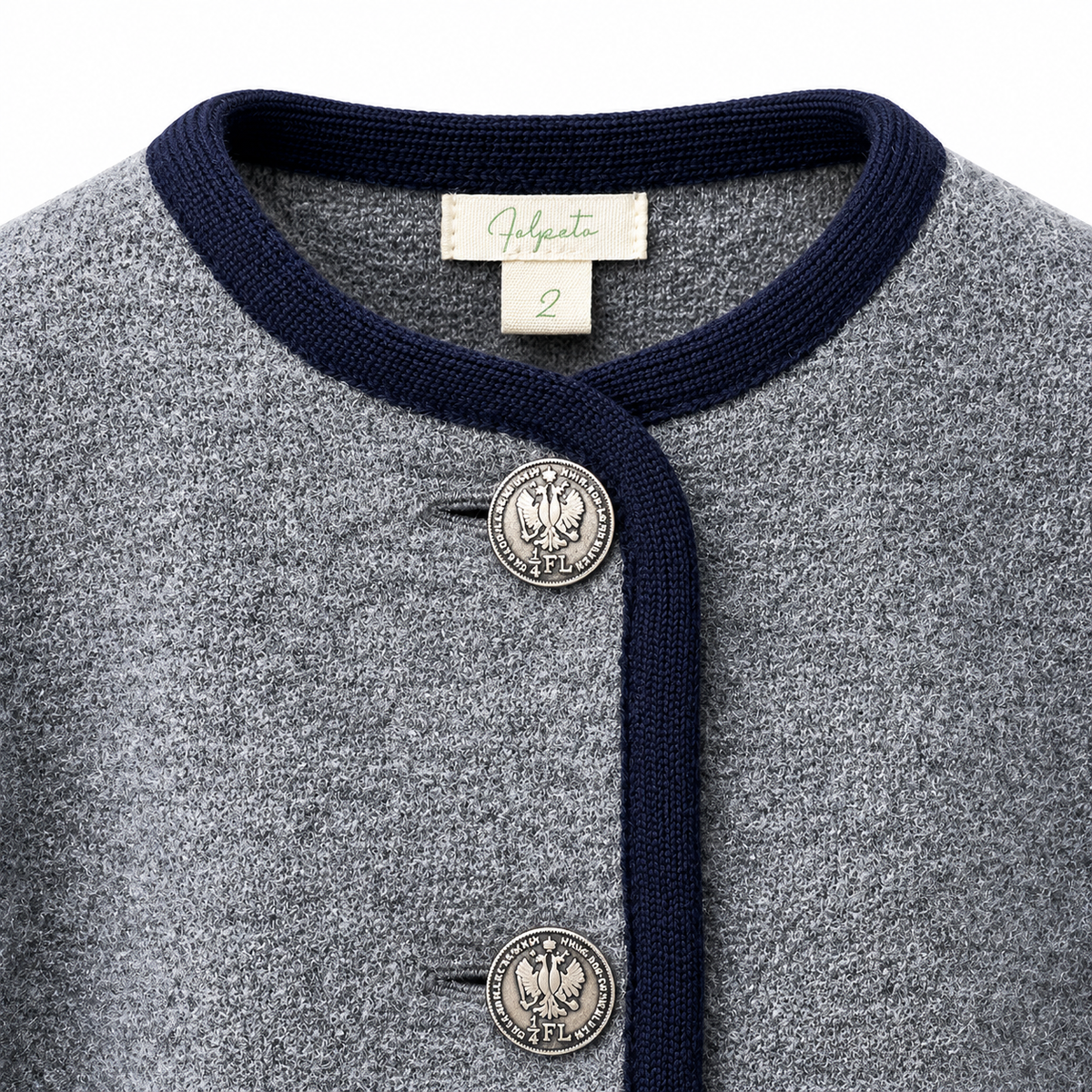Wool Jacket in Grey and Navy