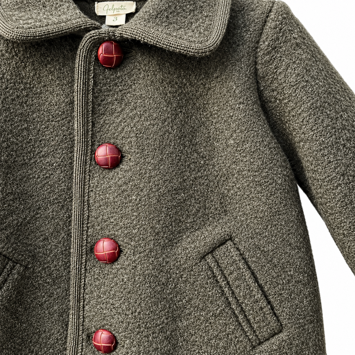 Wool Coat in Forest Green