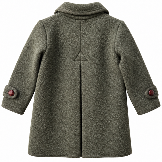 Wool Coat in Forest Green