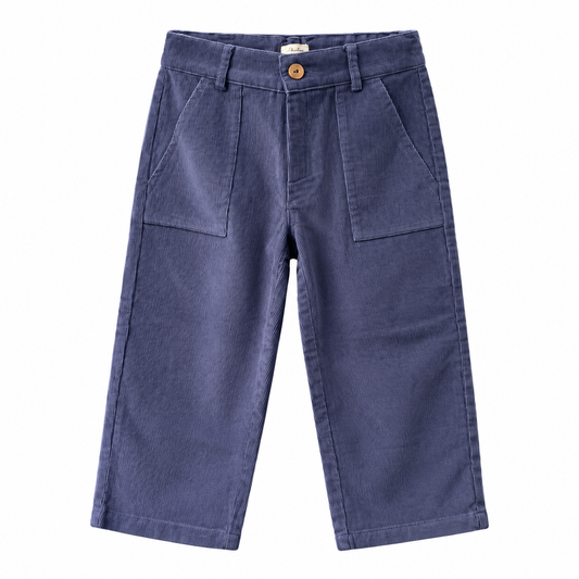 Corduroy wide trousers