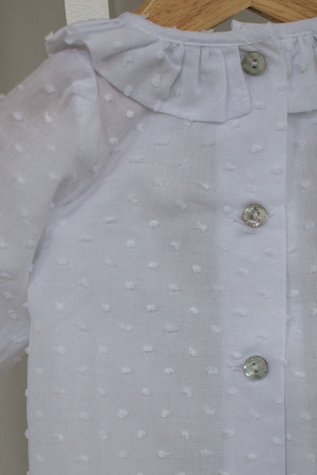 Dotted swiss blouse