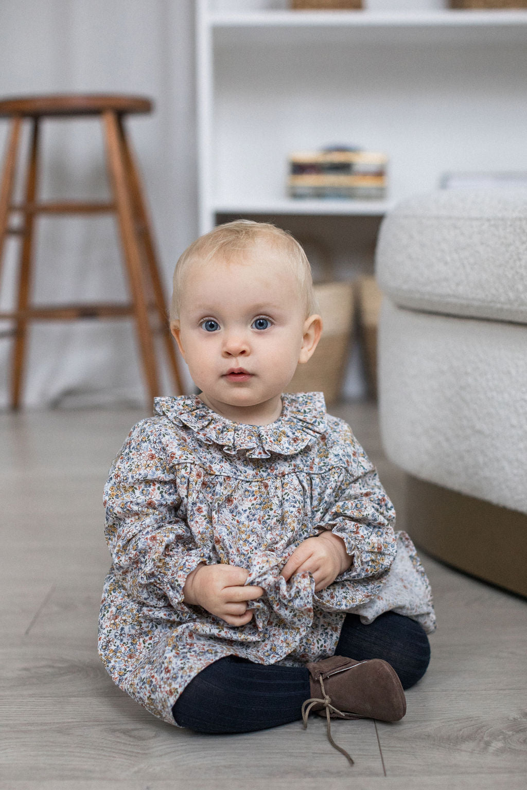 Floral baby blouse