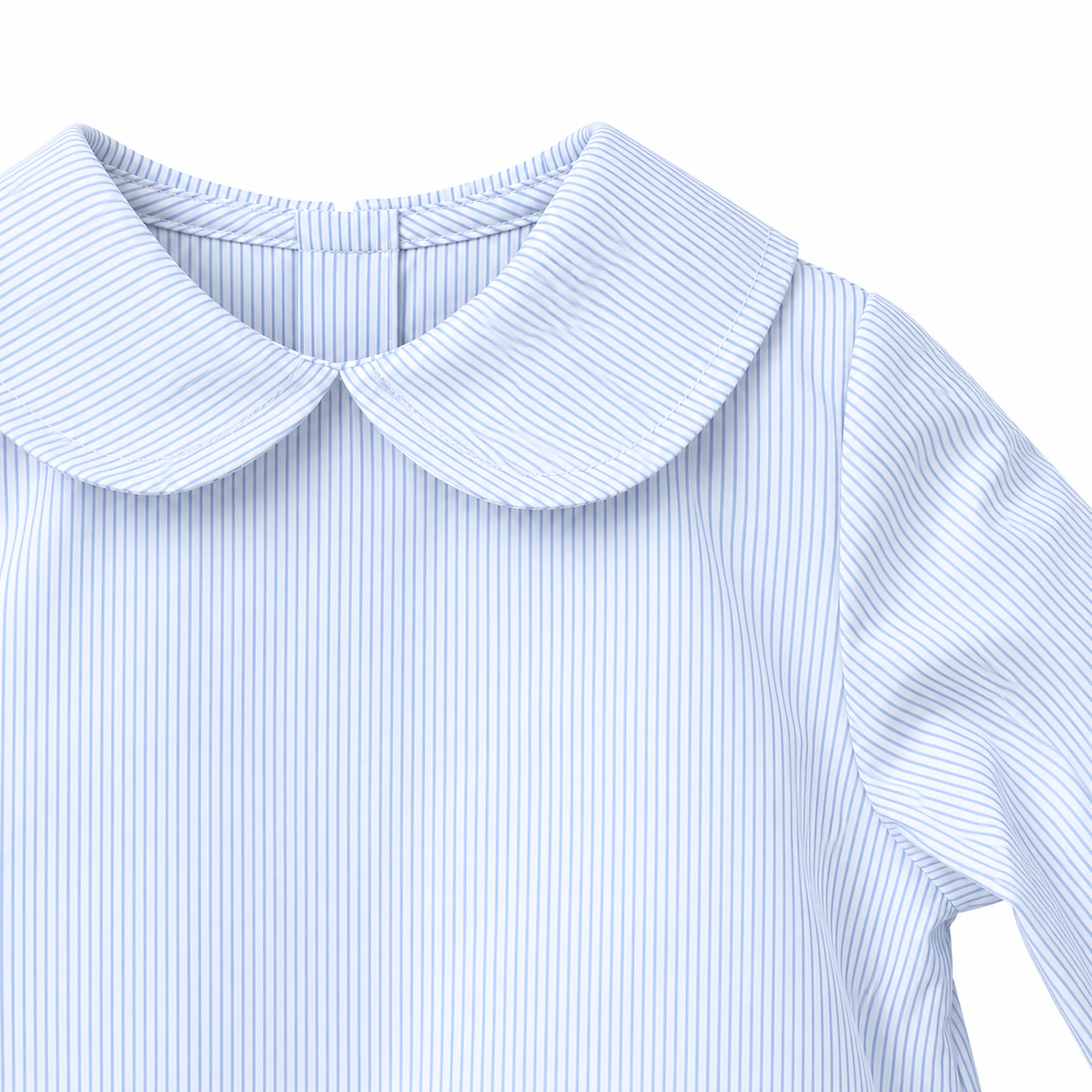 Peter Pan Shirt in Blue Stripe