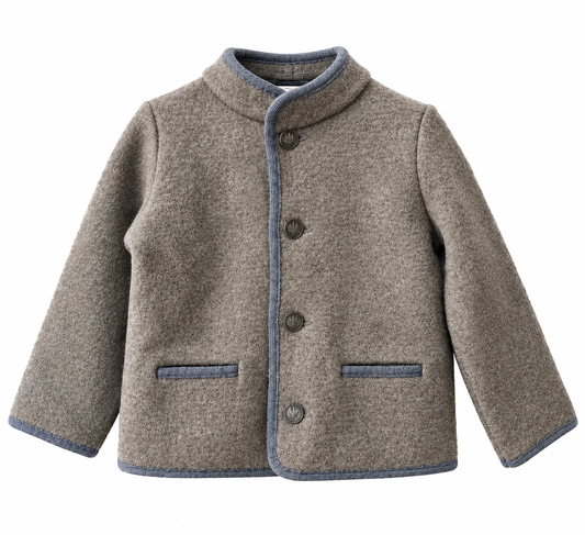 Austrian Wool Jacket in Mink and Grey