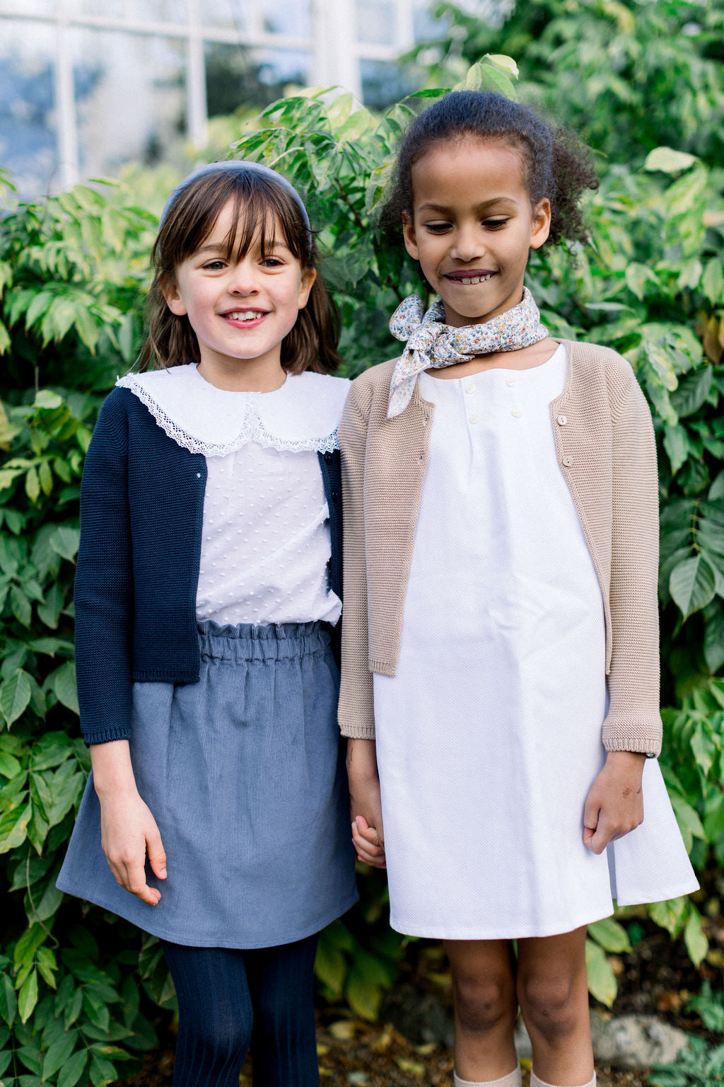 Dotted swiss Peter Pan Blouse in white