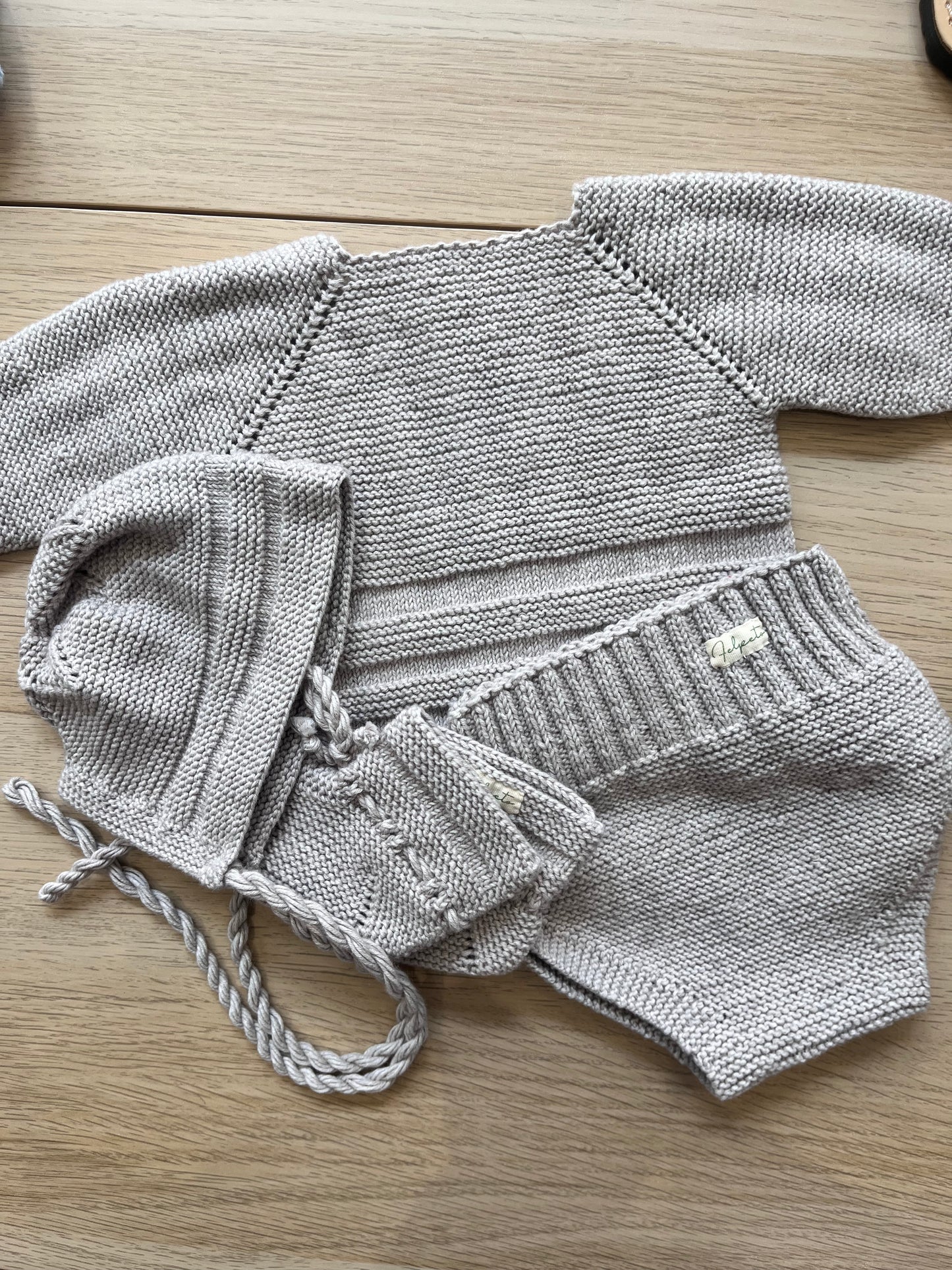 (Made-to-order) Knitting cardigan set 1