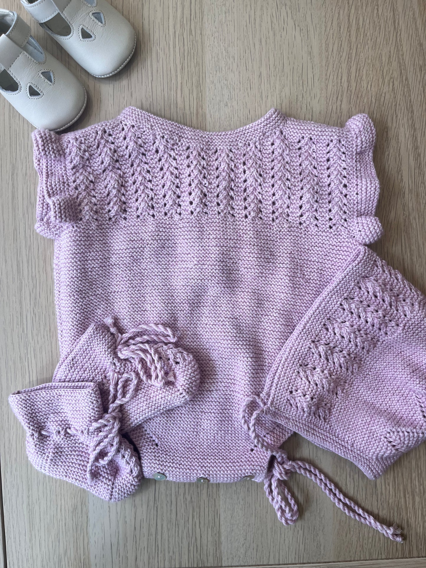 (Made-to-order) Knitting romper set 2
