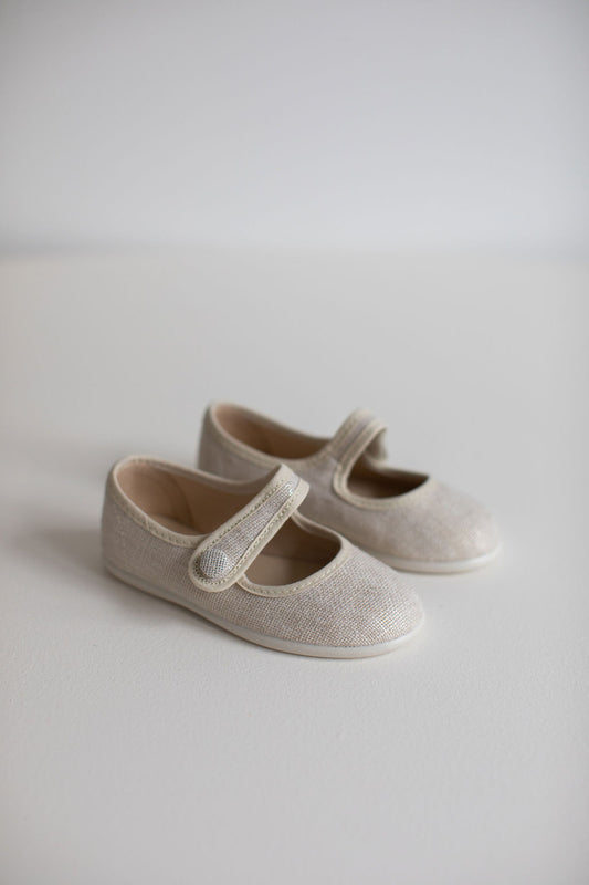 Linen Mary Jane shoes