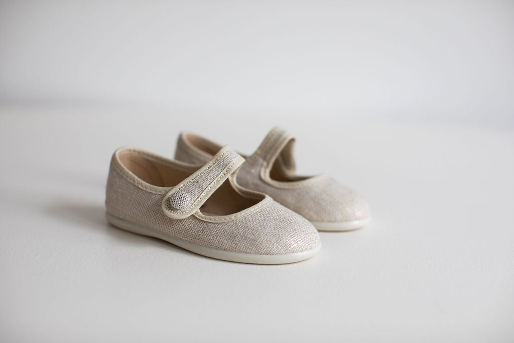 Linen Mary Jane shoes