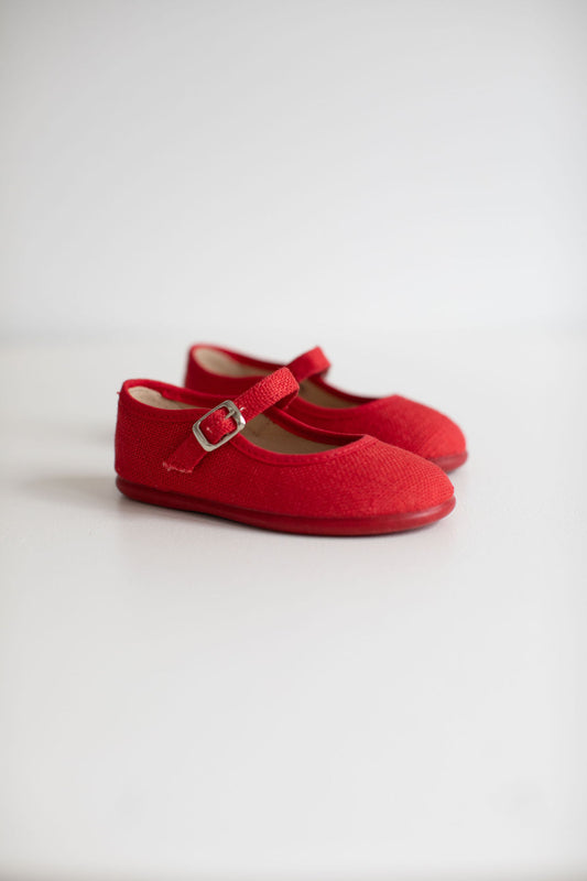 Mary Jane shoes in red