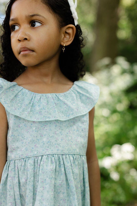 Floral Green Water Dress