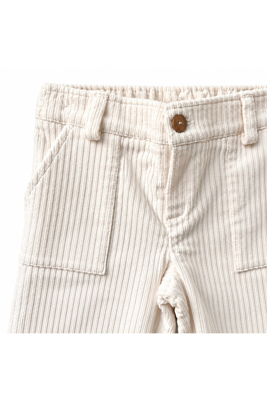 Corduroy wide trousers