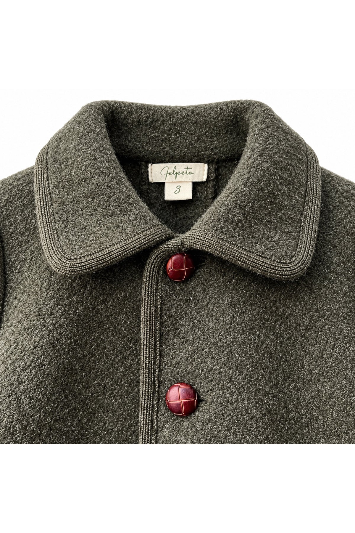 Wool Coat in Forest Green