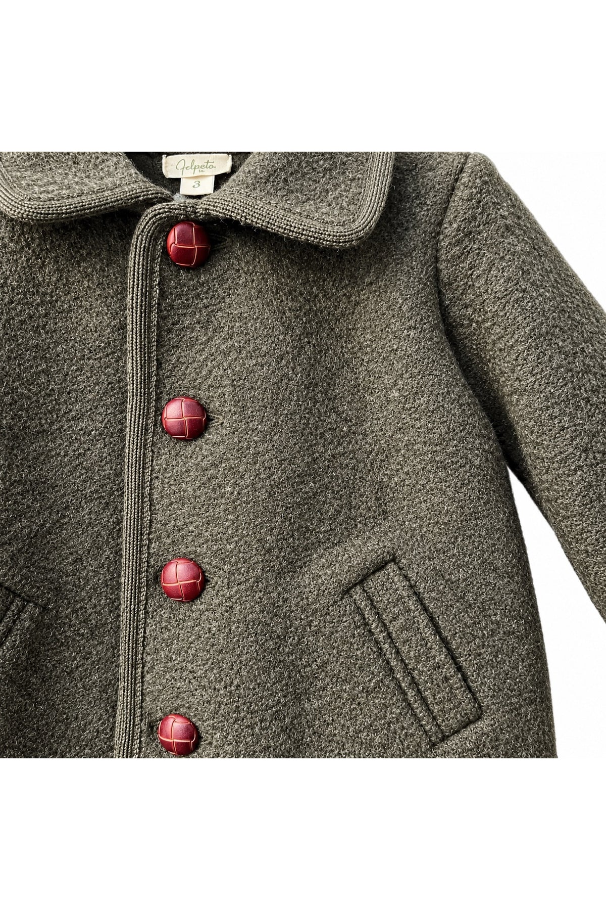 Wool Coat in Forest Green