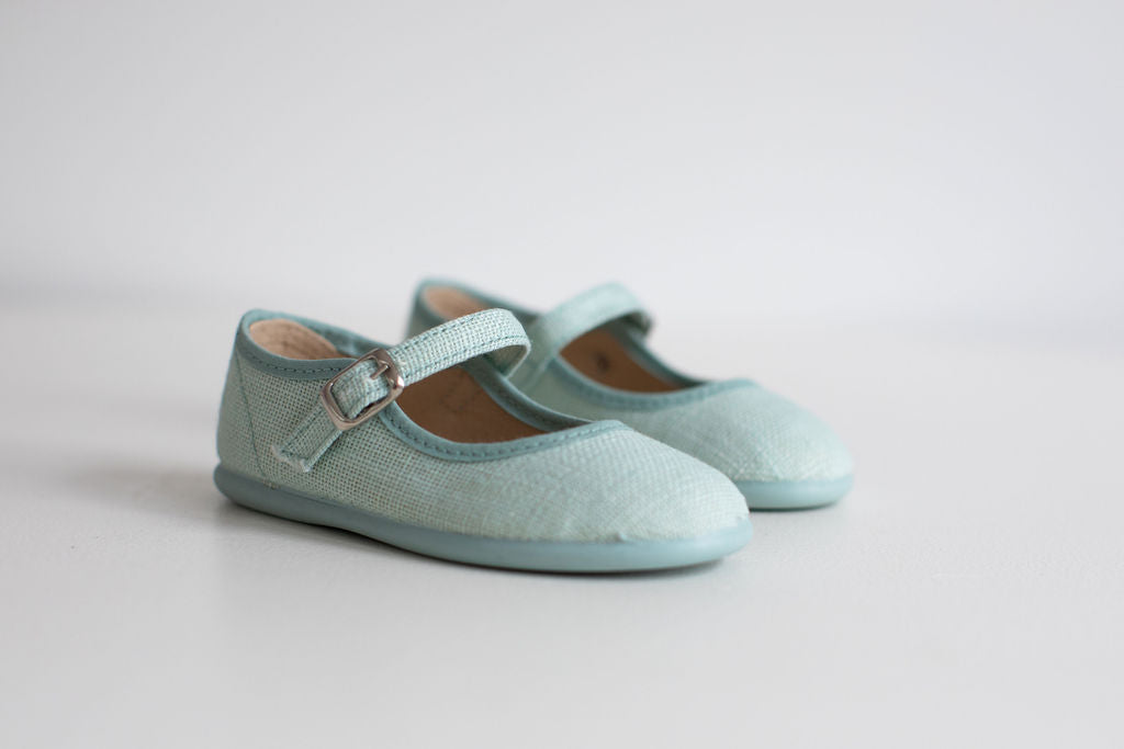 Mary Jane shoes in sage